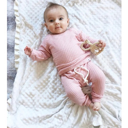 Komplet niemowlęcy dla dziewczynki bluza czapeczka 74 80