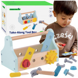 Zabawka Tooky Drewniana Skrzynka z Narzędziami Zestaw 18