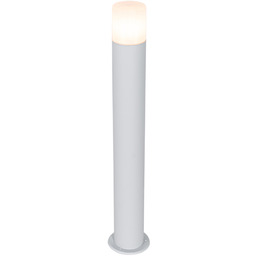 Stojąca lampa zewnętrzna biała z opalowym kloszem 70