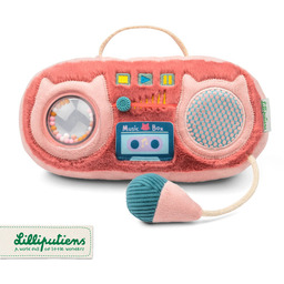 Przytulanka sensoryczno-dźwiękowa Radio Boombox Kotka Jeanne Lilliputiens 83700