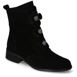 Botki Nicole 3085/028 Czarne zamsz