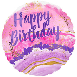 Balon foliowy Happy Birthday Akwarela - 43 cm