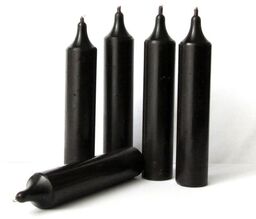 Świeca całkowicie czarna, prosta wys. 11 cm