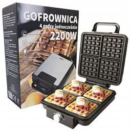 GOFROWNICA 2200W CZARNA NA 4 GOFRY MOCNA REGULOWANA