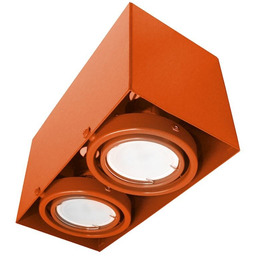MILAGRO ML844 LAMPA SUFITOWA BLOCCO POMARAŃCZOWA 2x7W GU10