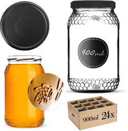 Szklany słój Lierde 900ml 82mm 24 szt. +
