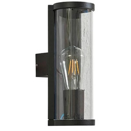 Lampa Zewnętrzne Lucande, Zanta, ściemnialny, czarny, balkon, aluminium,