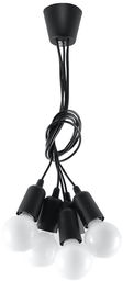 Lampa wisząca DIEGO 5 czarna - Sollux