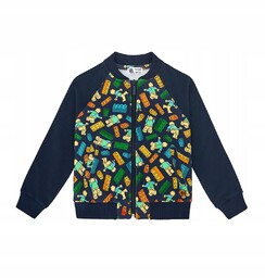 TuSzyte Bluza bomberka w klocki lego R.104/110