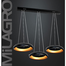 MILAGRO ML354 LAMPA WISZĄCA RONDO NERO 36W LED