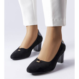 Czarne eleganckie czółenka Vinceza-38