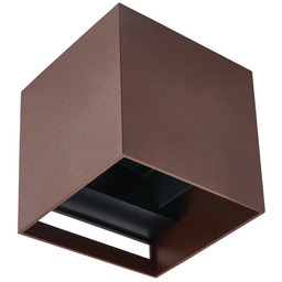Kinkiet zewnętrzny LED 2x3W 4000K IP65 corten CUBE