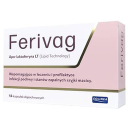 Ferivag, Laktoferyna na infekcję intymne, 14 kapsułek dopochwowych