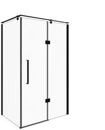 Czarna kabina prysznicowa prostokątna 120x90 BK248T09/12KP Fresh Line