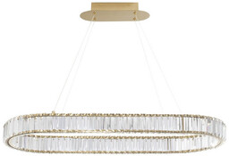 Luces Exclusivas Owalna lampa wisząca Bauta crystal LED