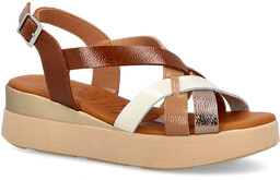 Skórzane sandały na platformie - OH! MY SANDALS