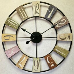 Zegar loftowy arabic metal cichy 60cm /czarny