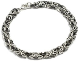 Bransoletka Srebrna Oksydowana Splot Królewski 5,30 mm pr