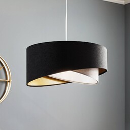 Maco Design Żyrandol Vivien aksamit czarny/szary/srebrny/złoty