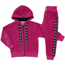 Dres Welurowy dla dziewczynki kolor Amarantowy bluza