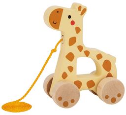 TookyToy Drewniane zwierzątko do ciągnięcia - żyrafa