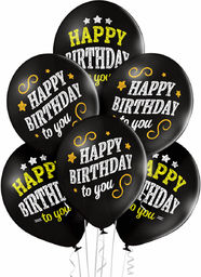 Balony lateksowe z nadrukiem Happy Birthday to you