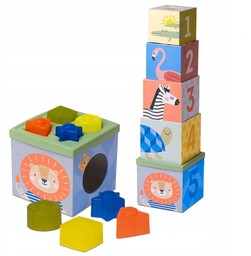 Taf Toys Piramida wieża z sorterem kształtów