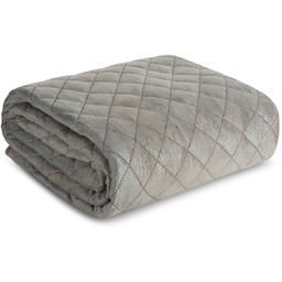 Narzuta 170 x 210 Pikowana Welurowa Blink3 Beż+Sre