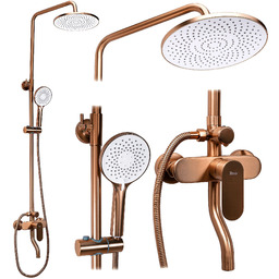 Rea Zestaw natryskowy Rea DROP Miedź Szczotkowana