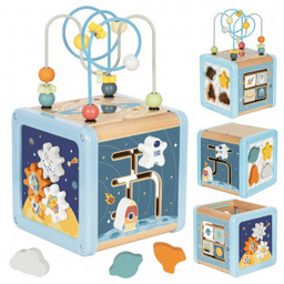 Zabawka Tooky Drewniana Kostka Aktywności Kosmos Sorter Labirynt