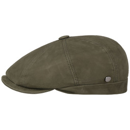Czapka Skórzana Nappa Wax by Lierys, oliwkowy, 58