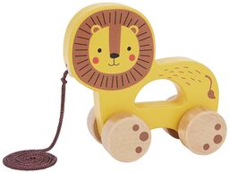 TookyToy Drewniane zwierzątko do ciągnięcia - lew
