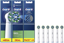 Końcówki do szczoteczki ORAL-B CrossAction EB50RX 2+2+2 Bialy