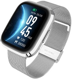 Garett - Srebrny + Stal - Elegancki Smartwatch