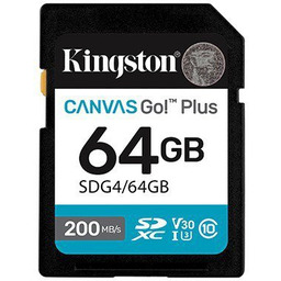 Kingston Karta SD 64GB Canvas Go Plus 200/100
