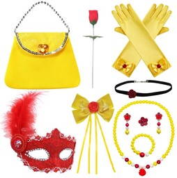 Maska Naszyjnik Rękawiczki Torebka Belli Piękna I Bestia