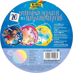 folia 682002 przycięte lampiony tęczowe, z przezroczystego papieru