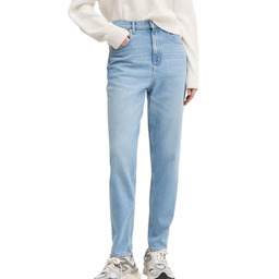 TOMMY JEANS JEANSY MOM JEANS W JASNONIEBIESKIM KOLORZE