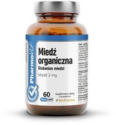 Suplement diety, Pharmovit Miedź Organiczna 2mcg 60 Kaps