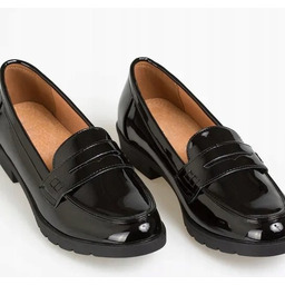 DOROTHY PERKINS MOKASYNY DAMSKIE CZARNE LAKIEROWANE 37 1FPE