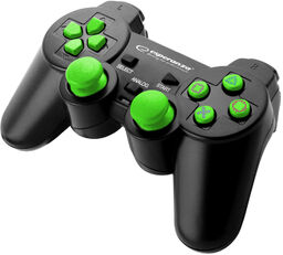 Esperanza CORSAIR gamepad PC PS2 PS3 USB czarno-zielony