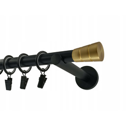 Karnisz pojedynczy Metalowy 19mm Walec Basic Gold 280cm