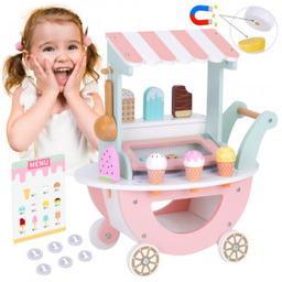 Wózek Lodziarnia XXL Sklepik Pastelowy z Lodami Woopie