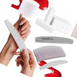 Zestaw do paznokci Pilniki blok polerski waciki