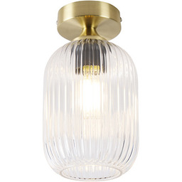 QAZQA Lampa sufitowa w stylu art deco mosiądz