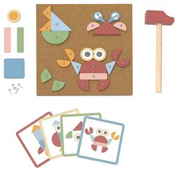 TookyToy Gra drewniana wbijanie gwoździ