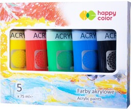 Zestaw farb akrylowych 5 szt x 75 ml