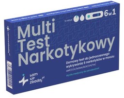 SAM SIĘ ZBADAJ MultiTest Narkotykowy z moczu 6w1