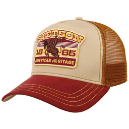 Czapka Trucker Heritage Rodeo by Stetson, beżowo-czerwony, One