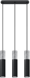 Lampa wisząca BORGIO 3 czarny - Sollux